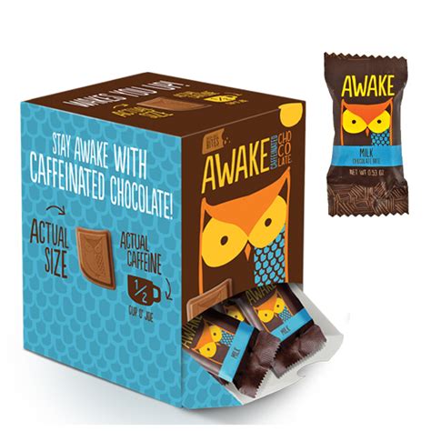 Awake Caffeinated Dark Chocolate Bars - 12ct Display Box