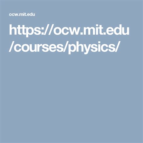 MIT Physics Open Course 的图像结果