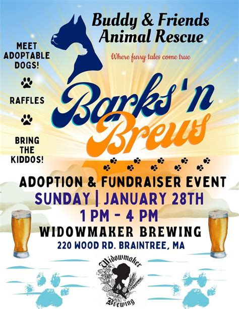 Barks n Brews! BFAR Adoption & Fundraiser Event, Widowmaker Brewing ...