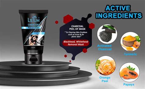 Buy Lilium Charcoal Peel Of Blackheads,Whiteheads Removal Mask For All ...