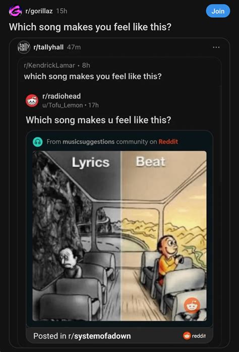 Which song makes you feel like this? (Assuming the song has any fan ...