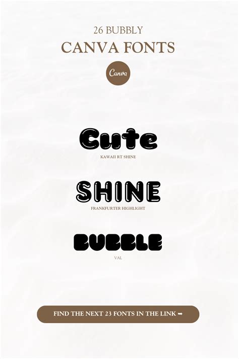 bubble letter fonts canva