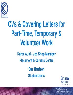 Fillable Online CVs & Covering Letters for Fax Email Print - pdfFiller