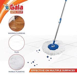 Gala Spin Mop Extendable Handle/Stick Rod with Microfiber Refill ...