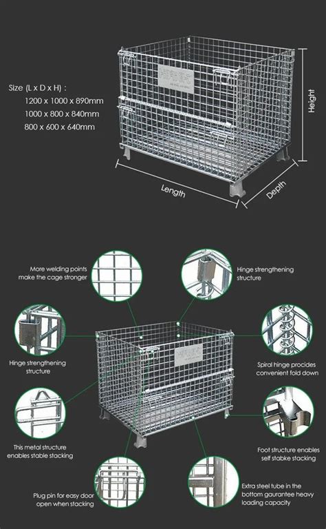 Wiremesh Container - Folding Wire Mesh Cage Container Manufacturer from ...
