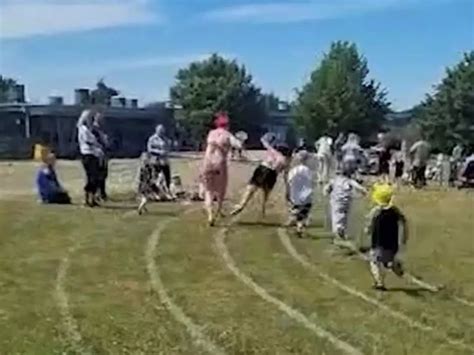Woman Shoves Another Mom To Ground To Win Sports Day Race