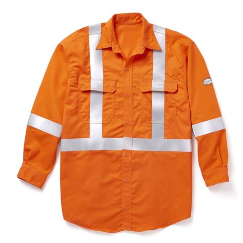 FR Hi Vis Orange Uniform Shirt with CSA Trim – Rasco CA