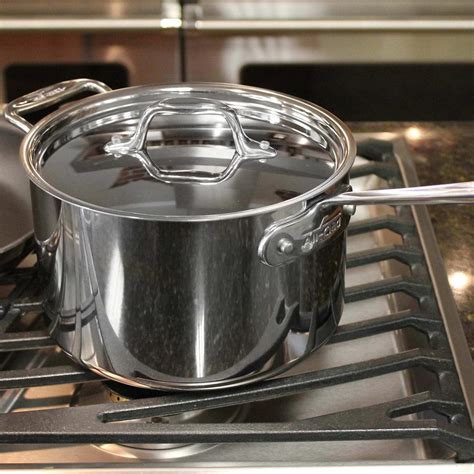 All-Clad Stainless 4-Quart Sauce Pan With Loop & Lid : BBQGuys
