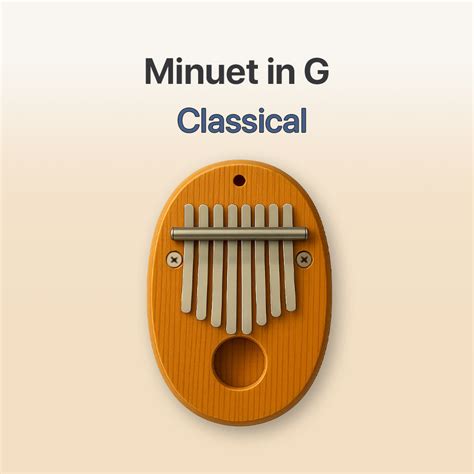 Minuet in G - 8 Note Pocket Kalimba Tab
