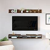 BLUEWUD Estoye Standard Engineering Wood Wall Mount TV Entertainment ...