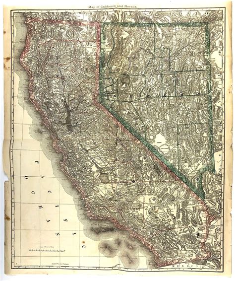 Map of California and Nevada | California, Rand McNally and Company