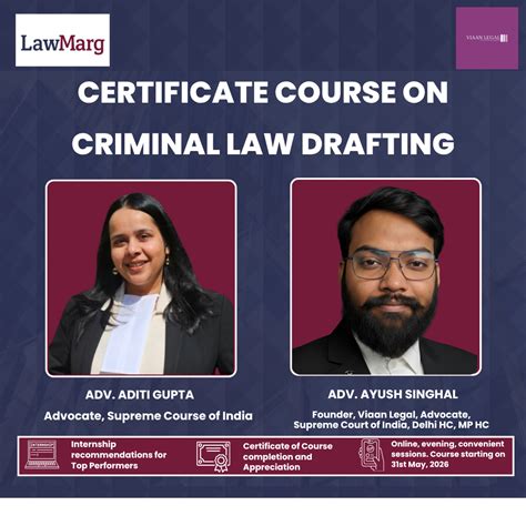 Certificate Course on Criminal Law Drafting & Litigation| LawMarg