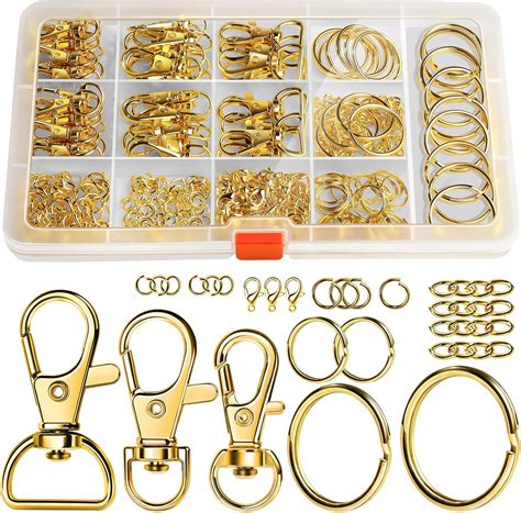 LEOBRO 265PCS Keychains Clips with Key Rings, Keychain Making Kit ...