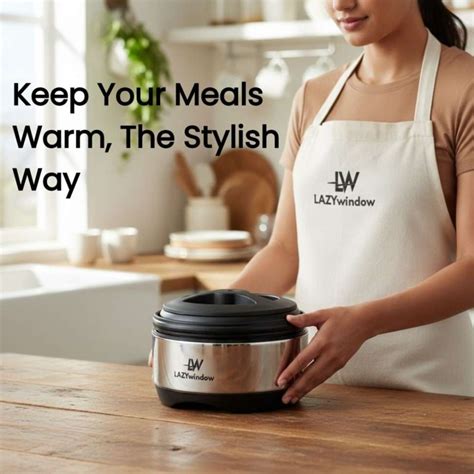 LAZYwindow Premium Stainless Steel Hot & Cold Casserole | PUF Insulated ...