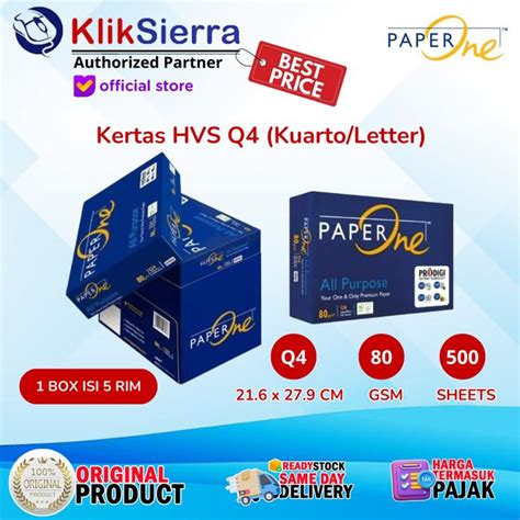Jual PaperOne Q4-80gr | A4-80gr | F4-80gr | A3-80gr - Copier Paper ...