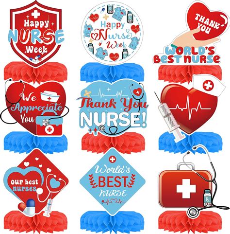 Amazon.com: 9PCS Nurse Week Table Decorations Nurse Week Decorations ...