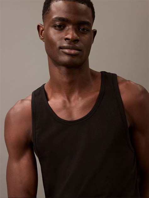 Buy Calvin Klein Black Lounge Tank Tops 3 Pack from Next India