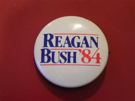 '84 Reagan Bush Presidential Election Campaign Button Pin Round Vintage ...