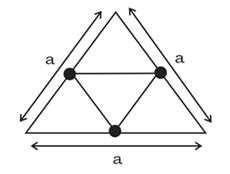 From a triangular lamina of side a and mass m , a small triangular ...