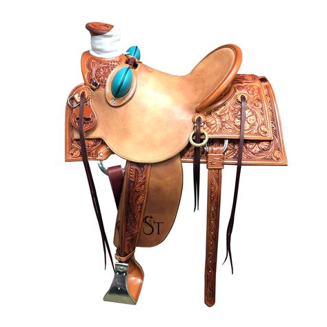 Western Leather A Fork Wade Tree Roping Ranch Horse Saddle Tack Set ...