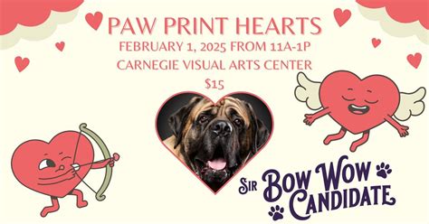 Paw Print Hearts FUR Hector for Carnegie Sir Bow Wow, Carnegie Visual ...