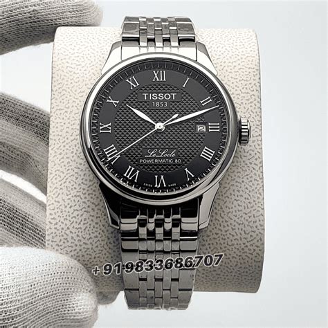 Tissot Le Locle Stainless Steel Roman Marking Black Dial 39mm High ...