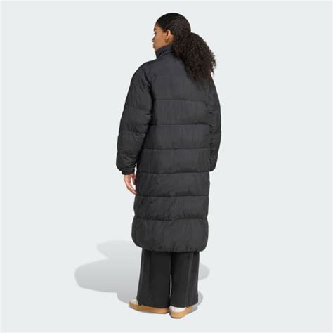 adidas Adicolor Long Synthetic Fill Puffer Coat - Black | Free Shipping ...