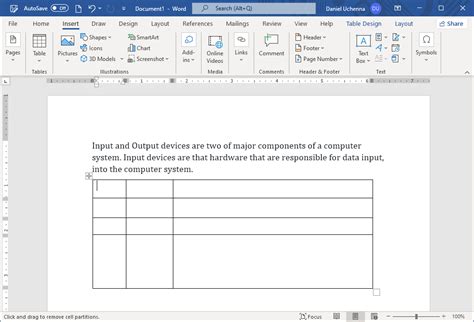 How to Draw Table in MS Word Before Writing 的图像结果