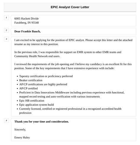 EPIC Analyst Cover Letter | Velvet Jobs