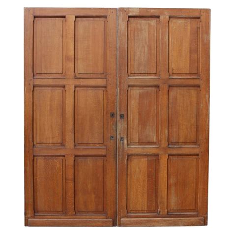 Pair of Antique Oak Six Panel Doors For Sale at 1stDibs | fielded panel ...