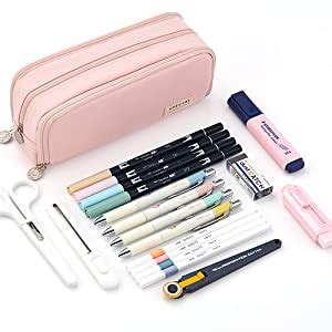 Buy FINEMOE Large Capacity Pencil Box for Girls & Boys, 3 Compartments ...