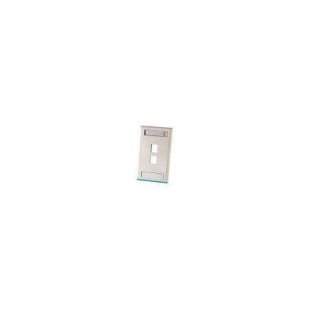 Ortronics 2-PORT FLUSH MOUNT UNLOADED, SINGLEGANG PLASTIC FACEPLATE ...