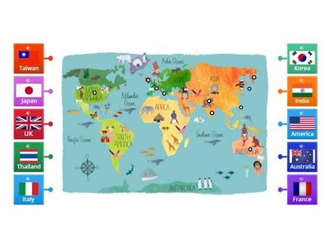 World Map Simple Labelled 的图像结果