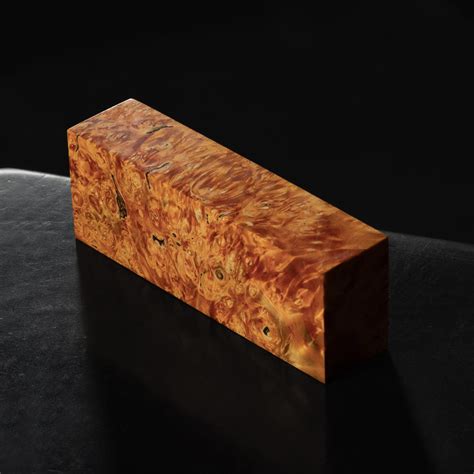 Knife Handle Blank Maple Burl - Stabilized Exotic Wood Knife Handle | STRYI CARVING TOOLS
