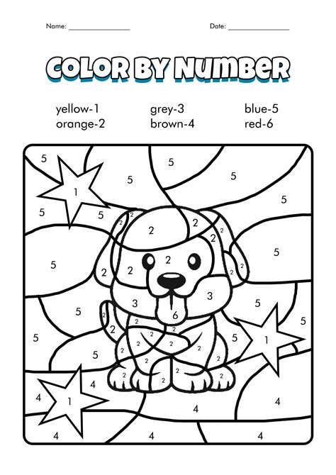 Color By Number Worksheets