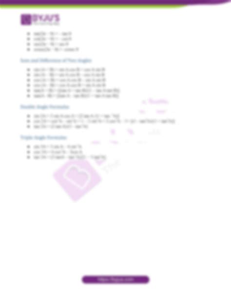 Image result for Trigonometry Formulas Class 10