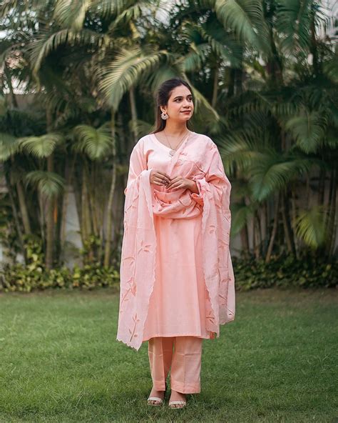 Buy formal wear peach kurta set | chanderi dupatta | cutwork – The ...