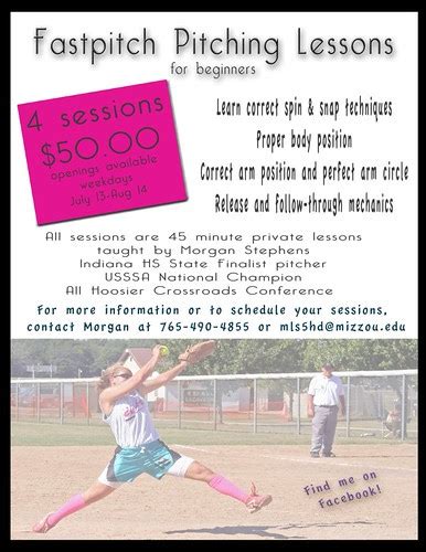 Image result for Pitching Lessons Flyer