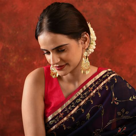 Purani Dilli Noorani Gold Plated Silver Danglers – Totapari