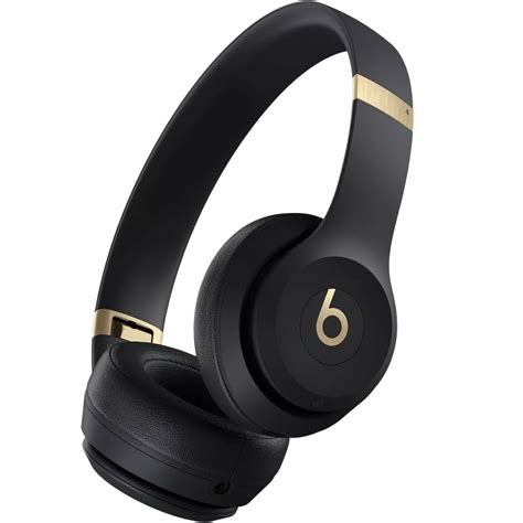 Beats Solo 4 Wireless Bluetooth On-Ear Headphones – Black & Gold ...