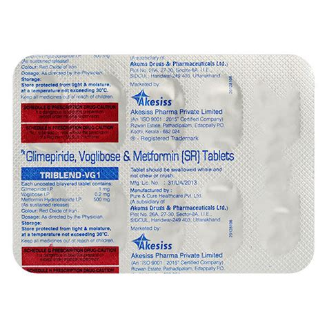 Triblend-VG-1 Tablet | Uses, Side Effects, Price | Apollo Pharmacy