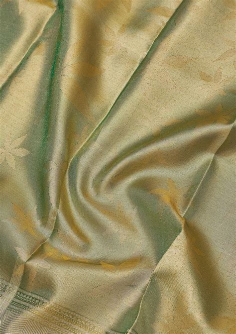 Buy Mehendi Zariwork Pure Silk Saree - Koskii