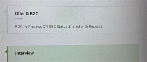 This is the status showing in tcs portal of BGC. How can I know if BGC ...
