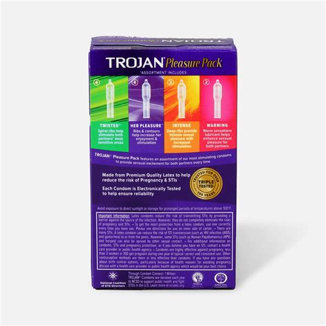 Trojan Lubricated Latex Condoms, Pleasure Pack, 12 ea