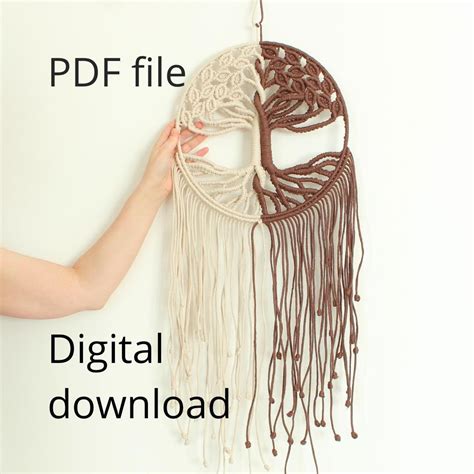 Macrame Tree of Life Tutorial On 8 Inch Hoop 的图像结果