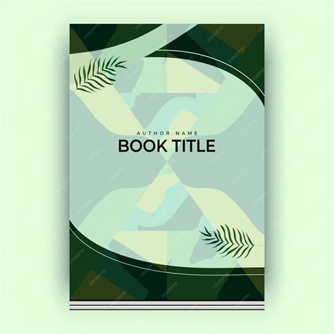 Premium Vector | Green book cover design with leaves, flyer poster book ...