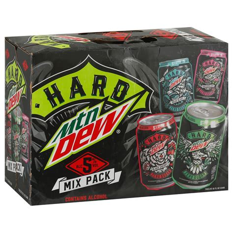 Mountain Dew Hard Mountain Dew Classic Variety Pack, 5% ABV (12 fl. oz ...