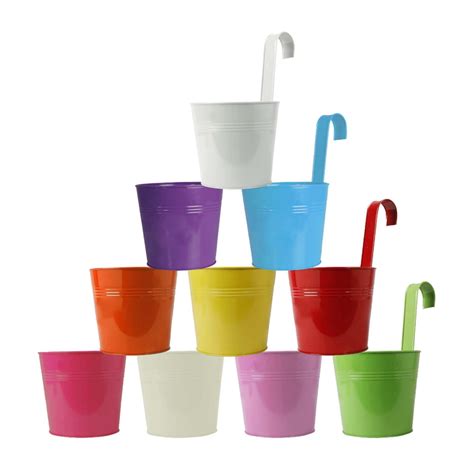 Railing Planters Round Plain – TrustBasket