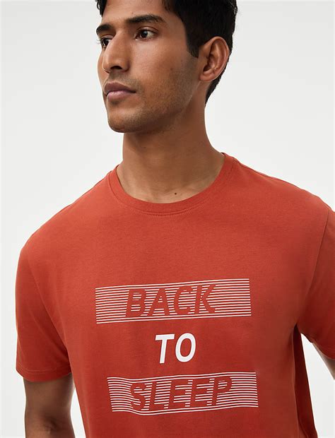 Buy Pure Cotton Slogan Loungewear Top at Marks & Spencer