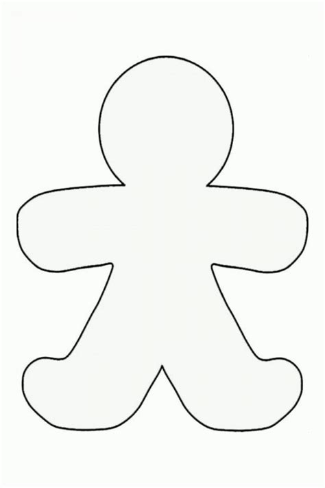 Gingerbread Person Outline: Festive Baking Delight | All FREE Printables